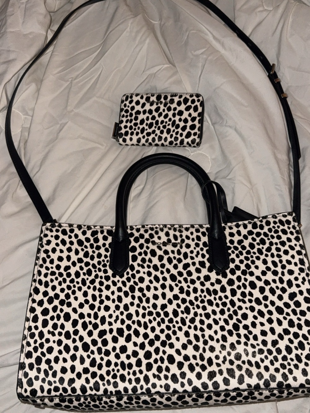 Scarlett Cheetah Calf Hair medium Tote Bag with Matching Wallet